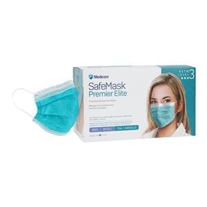 SafeMask Premier Elite Earloop Mask ASTM Level 3 Teal 50/Bx