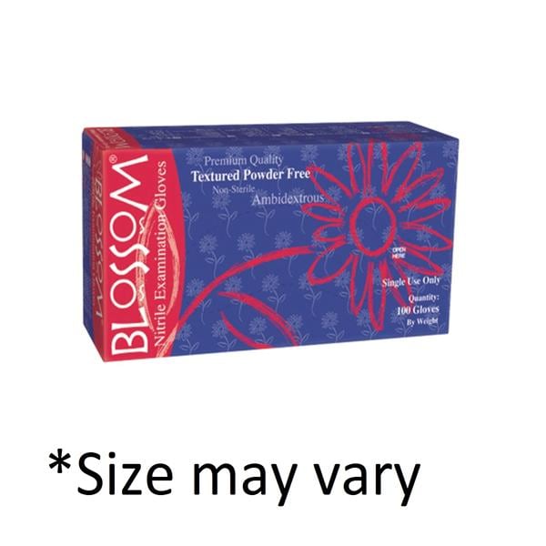 Blossom Nitrile Exam Gloves Large White Non-Sterile