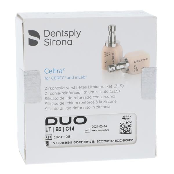 CELTRA Duo LT Milling Blocks C14 B2 For CEREC 4/Pk