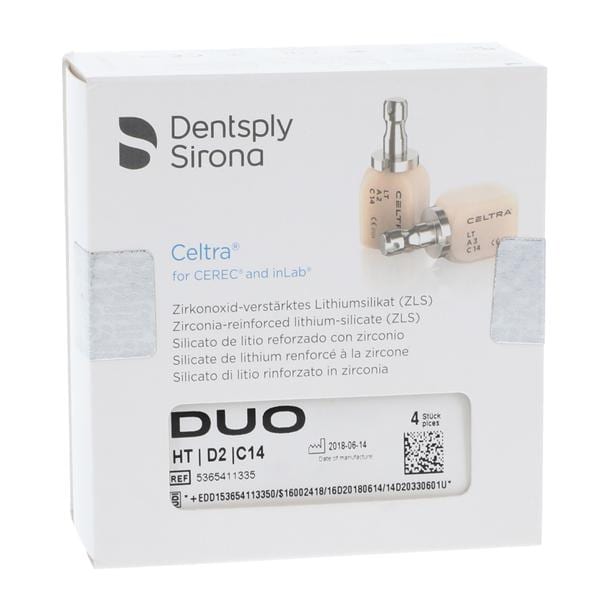 CELTRA Duo HT Milling Blocks C14 D2 For CEREC 4/Pk