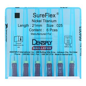 SureFlex Hand File 21 mm Size 25 Nickel Titanium Red 6/Bx