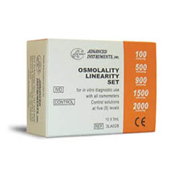 Osmolality Linearity For Osmometer 10/Pk