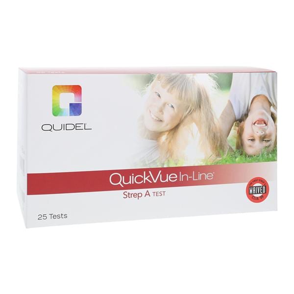 Quickvue In-Line Strep A Test Kit CLIA Waived 25/Bx, 12 BX/CA