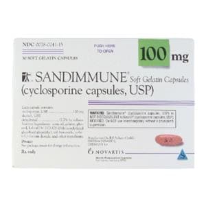 Sandimmune Capsules 100mg Bottle