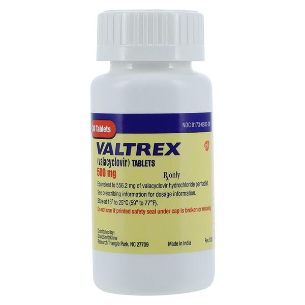 Valtrex Tablets 500mg Bottle 30/Bottle Each