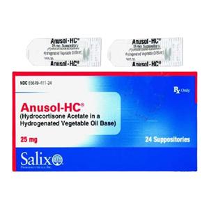 Anusol HC Rectal Suppository 25mg Unit Dose 24/Bx