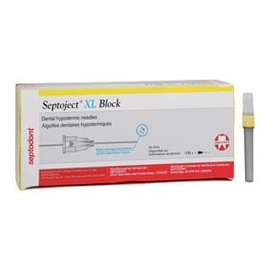 Septoject XL Needle Block 35 Guage X-Large Yellow 100/Bx, 10 BX/CA