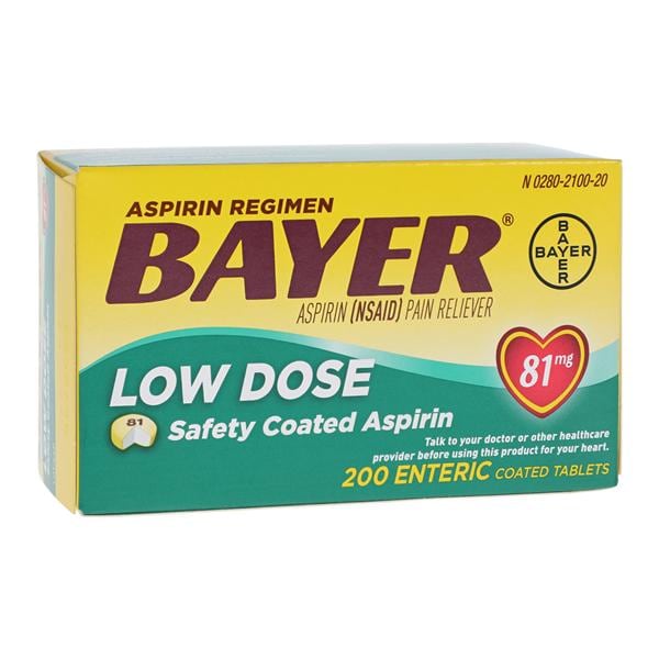 Bayer Aspirin NSAID Tablets 81mg 200/Bt