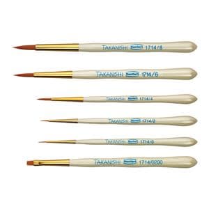 Takanishi Ceramist Brush Synthetic Bristle Set Assorted 6/Set