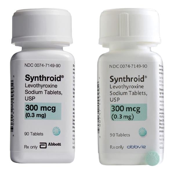 Synthroid Tablets 300mcg Bottle 90/Bt