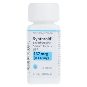 Synthroid Tablets 137mcg Bottle 90/Bottle Each