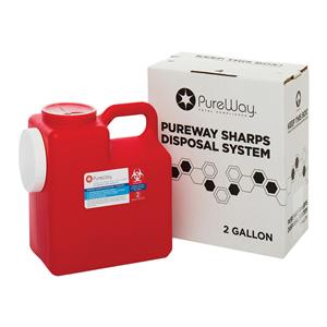 Mail Back Collection Bin 2gal Biohazard Labeling/Symbol Red Ea