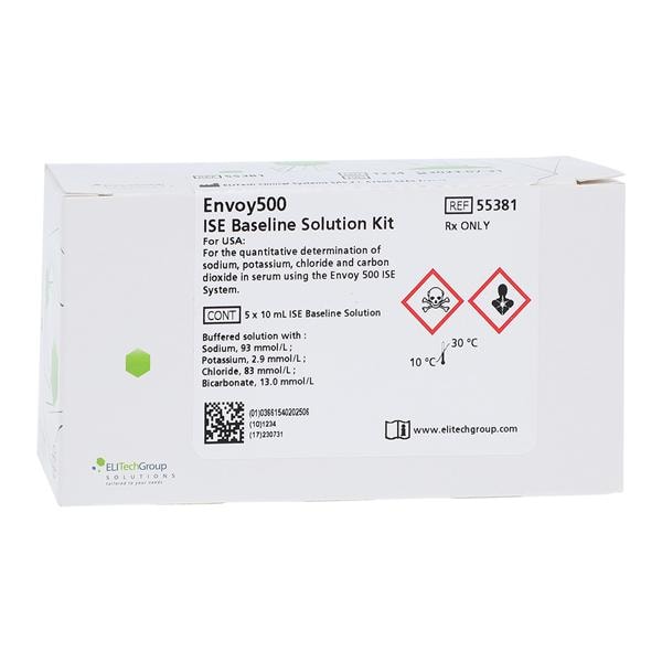 Envoy 500 ISE: Ion-Selective Electrode + Solution 5x10 f/ Envy Chem Anlyzr 1/Bx