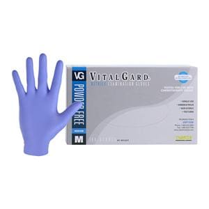 VitalGard Nitrile Exam Gloves Medium Blue Non-Sterile, 10 BX/CA