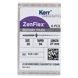 ZenFlex Shaping File 21 mm Size 30 Nickel Titanium .04 6/Pk