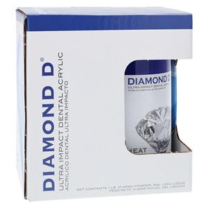 Diamond D Denture Resin Heat Cure Dark Veined 1Lb/Pk