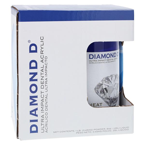 Diamond D Denture Resin Heat Cure Dark Veined 1Lb/Pk