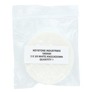 Acrylic Aluminum Oxide Knock Down Wheels White 3x3/8" Ea