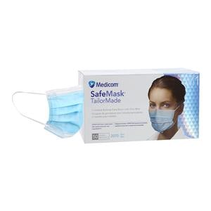 SafeMask TailorMade Mask ASTM Level 1 Blue 50/Bx, 10 BX/CA