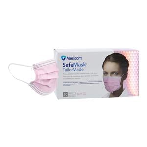 SafeMask TailorMade Mask ASTM Level 1 Pink 50/Bx, 10 BX/CA