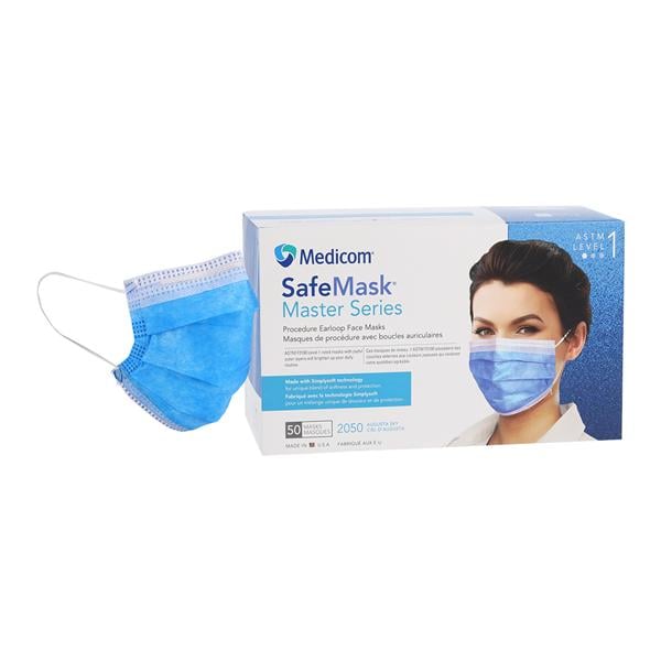 SafeMask Master Series Procedure Mask ASTM Level 1 August Sky Adult 50/Bx