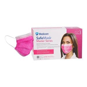 SafeMask Master Series Procedure Mask ASTM Level 3 Azalea Adult 50/Bx