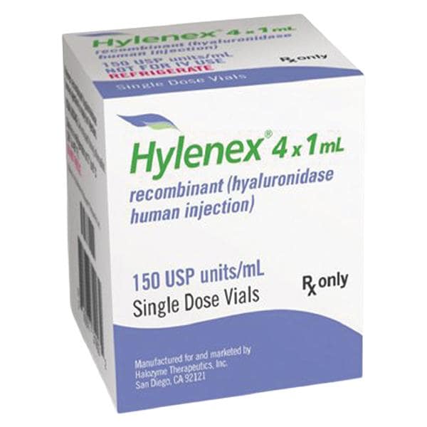 Hylenex Injection 150u/mL SDV 1mL 4/Pk