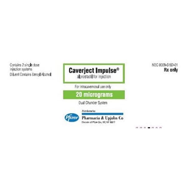 Caverject Impulse Injection 20mcg Pwd Dual Chamber Prefilled Syringe 2/Package