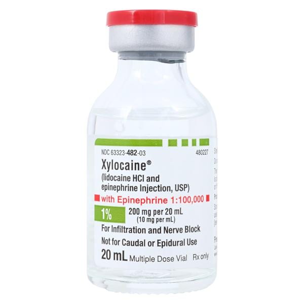 Xylocaine w/Epinephrine Injection 1% 1:100,000 MDV 20mL Each