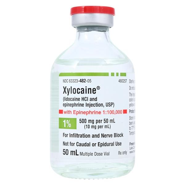 Xylocaine w/Epinephrine Injection 1% 1:100,000 MDV 50mL Each