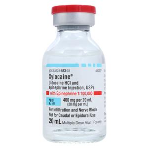 Xylocaine w/Epinephrine Injection 2% 1:100,000 MDV 20mL Each