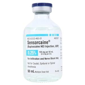 Sensorcaine Injection 0.25% MDV 50mL Each