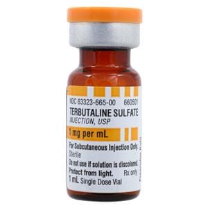 Terbutaline Sulfate Injection 1mg/mL SDV 1mL Each