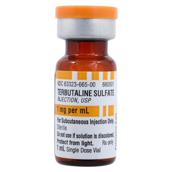 Terbutaline Sulfate Injection 1mg/mL SDV 1mL Each