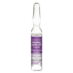 Epinephrine Injection 1mg/mL 1:1000 Ampule 1mL/Ea