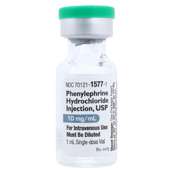 Phenylephrine HCl Injection 10mg/mL SDV 1mL/Vl, 100 VL/CA