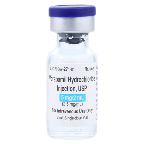 Verapamil HCl Injection 2.5mg/mL SDV 2mL/Vl