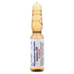 Phytonadione (Vitamin K) Injection 10mg/mL Ampule 1mL Each, 50 VL/CA