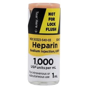 Heparin Sodium (Pork) Injection 1mu/mL MDV 1mL/Vl