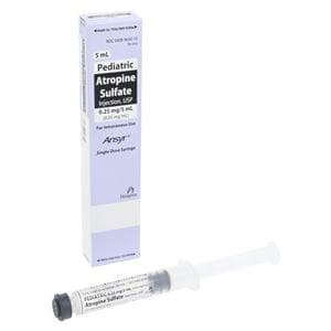 Atropine Sulfate Injection 0.05mg/mL Pediatric Ansyr Syringe 5mL Each, 10 EA/CA