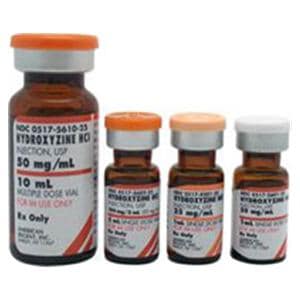 Hydroxyzine HCl Injection 25mg/mL SDV 1mL 25x1mL