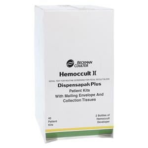 Hemoccult II Dispensapak Plus iFOB: FOB Test Kit CLIA Wvd 40/Bx, 4 BX/CA