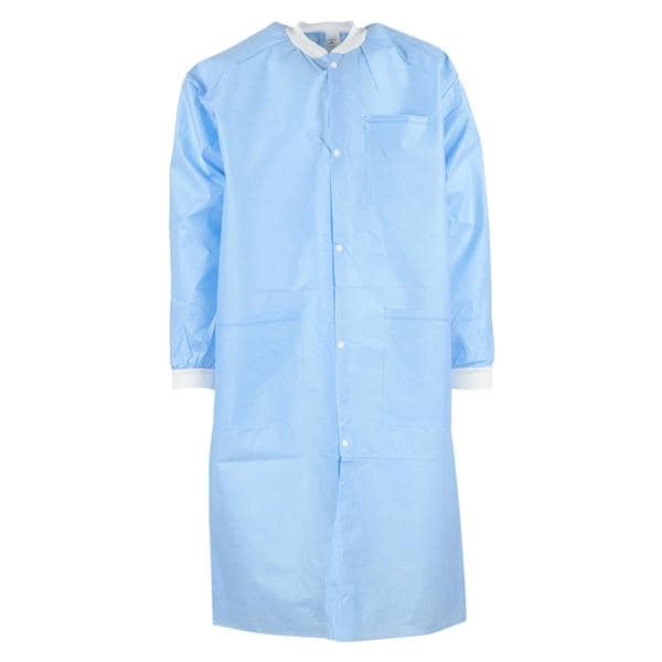 Extra-Safe Lab Coat 3 Layer SMS X-Small Medical Blue 10/Pk, 5 PK/CA