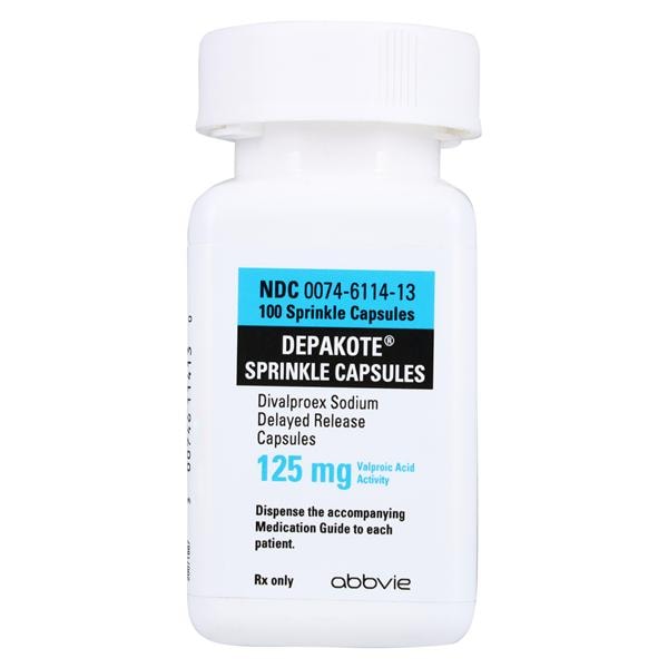 Depakote Delayed-Release Capsules 125mg Bottle 100/Bottle Each