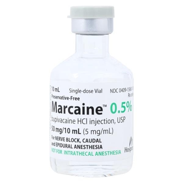 Marcaine Injection 0.5% Preservative Free SDV 10mL Each