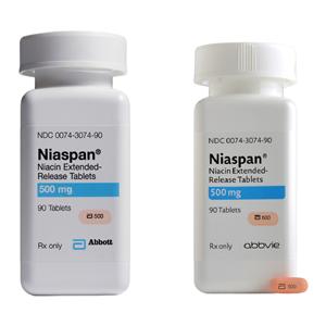 Niaspan ER Tablets 500mg Bottle 90/Bottle Each