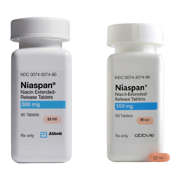 Niaspan ER Tablets 500mg Bottle 90/Bottle Each