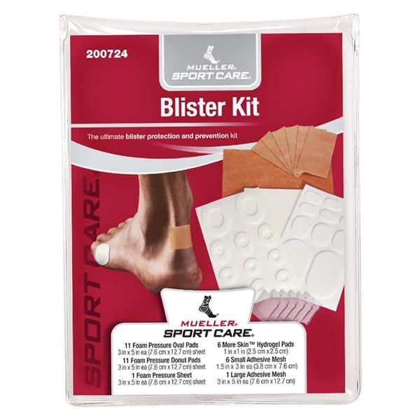 Mueller Foam/Hydrogel/Mesh Blister Kit Assorted Sizes Sterile Kit Adhs Wht/Tn