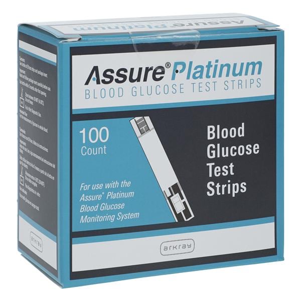 Assure Platinum Blood Glucose Test Strips CLIA Waived 100/Bx