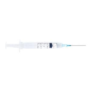 InviroSnap Hypodermic Syringe/Needle 23gx1" 3cc Blue Safety Shield LDS 100/Bx, 8 BX/CA